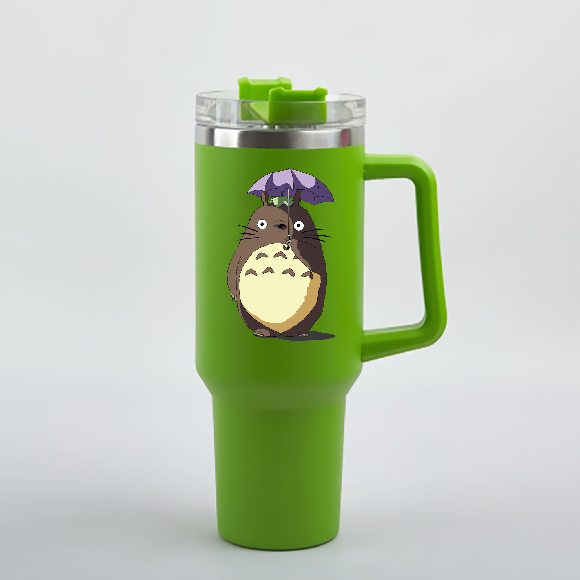 （画像用） となりのトトロ 草壁メイ 草壁サツキ My Neighbor Totoro Satsuki Kusakabe Mei Kusakabe 1200mL車用タンブラー - クリスタルステッカー（プラスチックストロー付き）